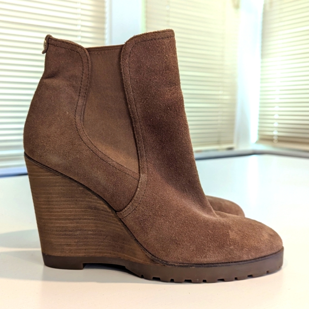 MICHAEL Michael Kors Suede Wedge Booties